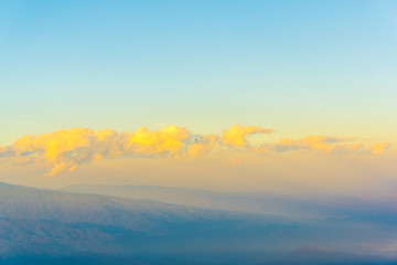 Colourful sky with cloud while sunset