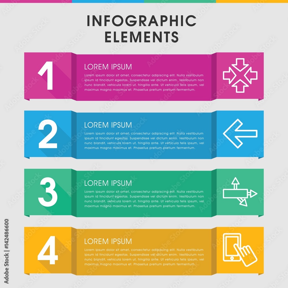 Poster pointer infographic design with elements.