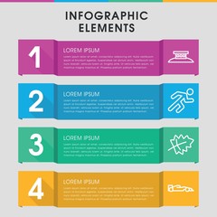 Silhouette infographic design with elements.
