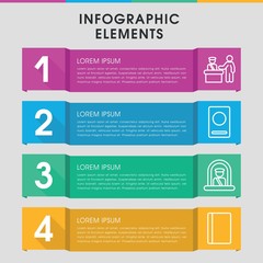 Passport infographic design with elements.