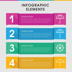 Rainy infographic design with elements.