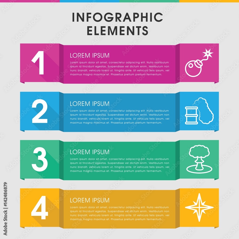 Poster explode infographic design with elements.