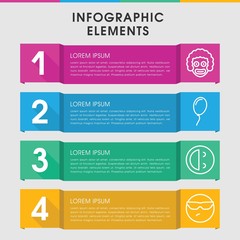 Happiness infographic design with elements.