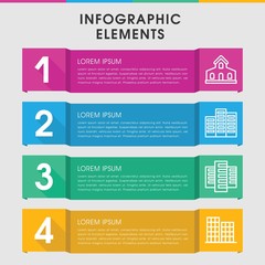 Distribution infographic design with elements.