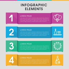 Anniversary infographic design with elements.