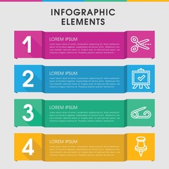 Clip infographic design with elements.