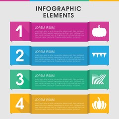 Harvest infographic design with elements.