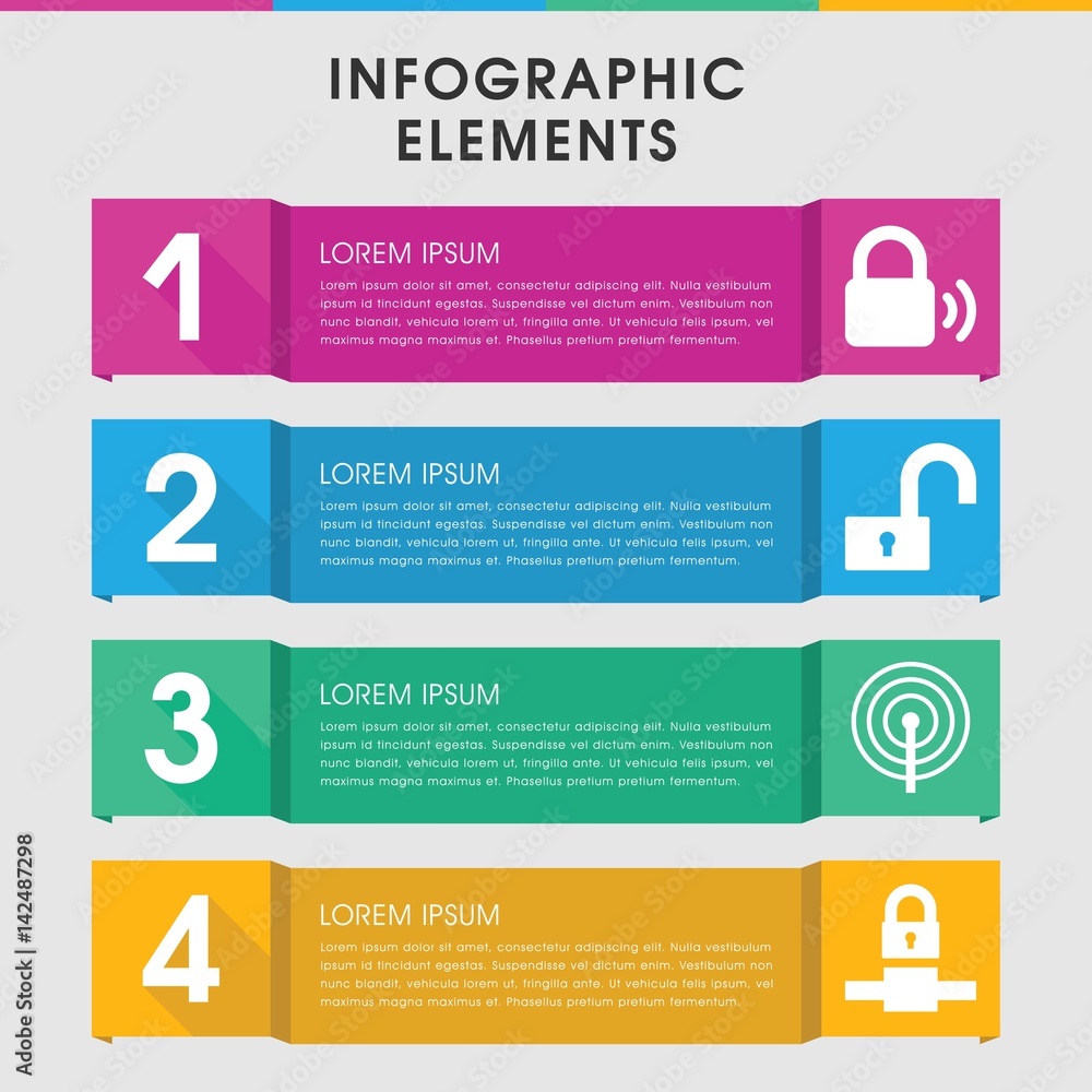 Poster Encryption infographic design with elements.