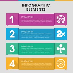 Poker infographic design with elements.