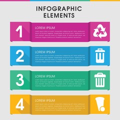 Recycle infographic design with elements.