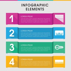 Piano infographic design with elements.