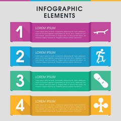 Deck infographic design with elements.