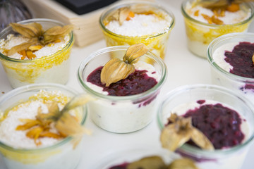 Catering Buffet Milchreis mit Früchten