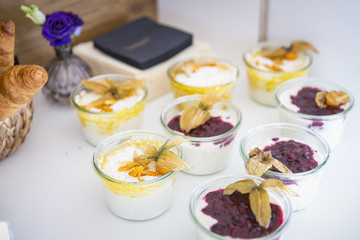 Catering Buffet Milchreis mit Früchten