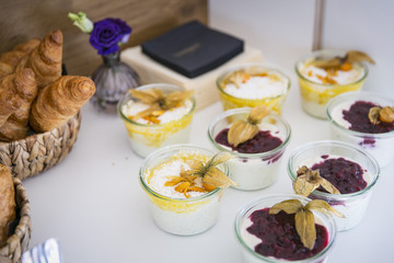 Catering Buffet Milchreis mit Früchten
