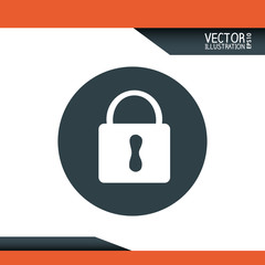 Padlock  icon design, vector illustration eps10 graphic 