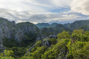 Fototapeta na wymiar View Point Khao Yai National Park Sam Roi Yot National Park. Prachuap Khiri Khan, Thailand