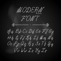 Fototapeta na wymiar Handwritten lettering font alphabet