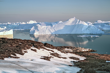 View of iceberg in disco bay, Ilulissat, Greenland