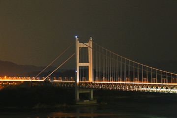 Fototapeta na wymiar 瀬戸大橋の夜景