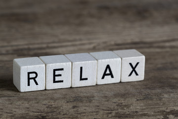 Relax, written in cubes