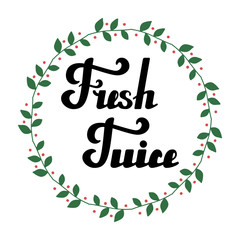 Fresh Juice hand written lettering