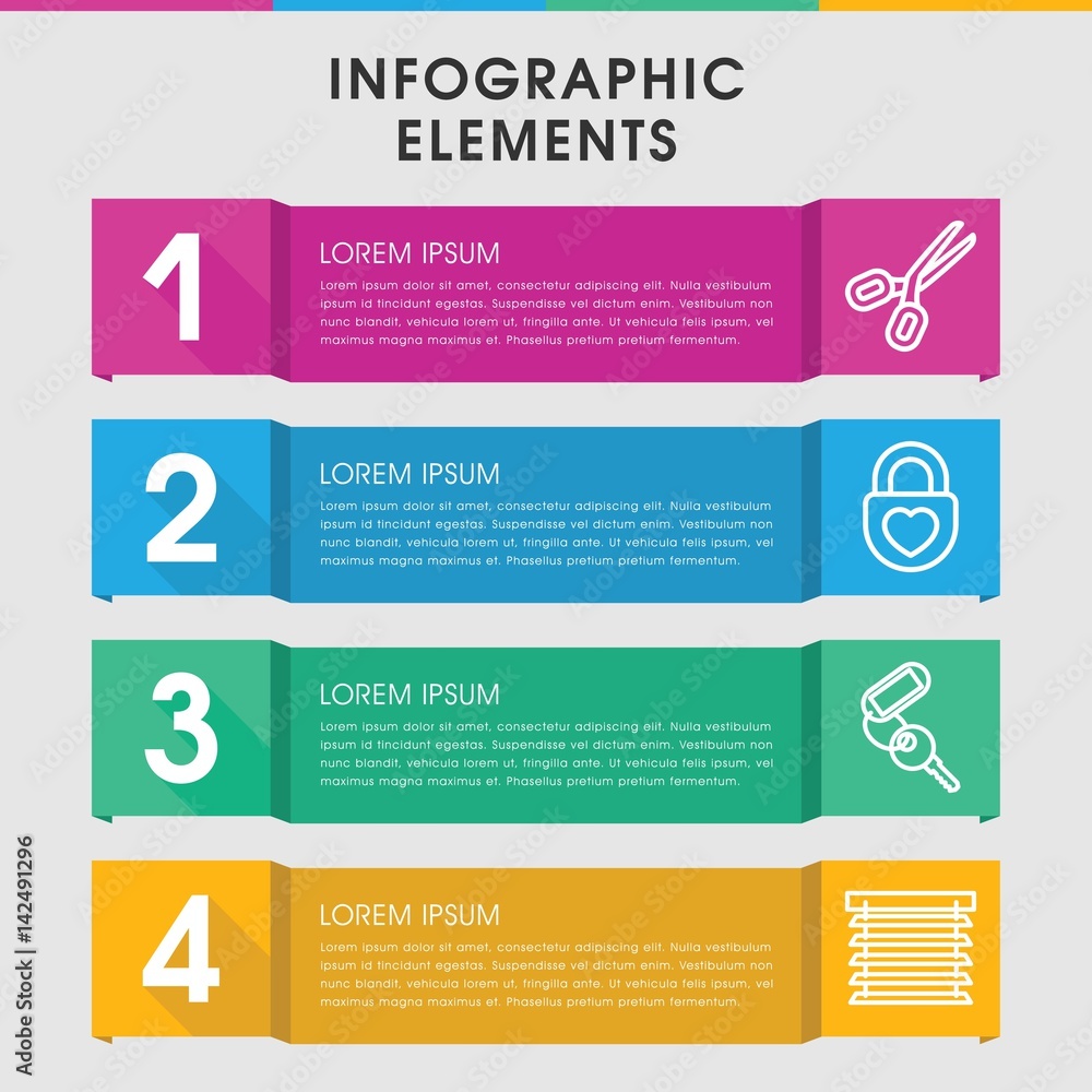 Poster close infographic design with elements.