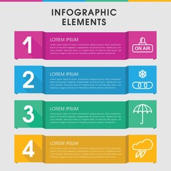 Weather infographic design with elements.