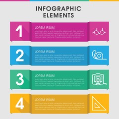 Size infographic design with elements.