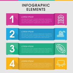 Linear infographic design with elements.