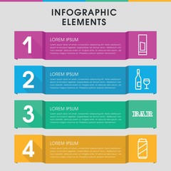 Alcohol infographic design with elements.