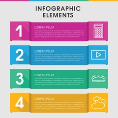 Glossy infographic design with elements.