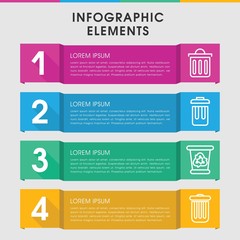 Junk infographic design with elements.