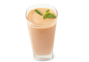 Isolated and clipping path of carrot smoothie.