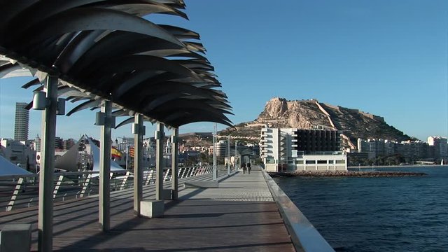 Alicante port view from Ocean race pier