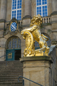 Rathaus mit dem Hessenl&ouml;we  in Kassel, Deutschland