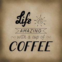 lettering Life is amazing with a cup of coffee