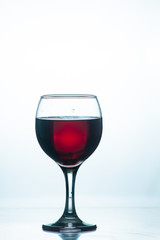 red wine in a glass