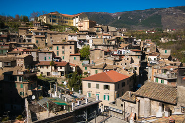 Fototapeta na wymiar Centro storico di Subiaco in Lazio