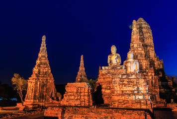 Fototapeta premium Wat Chaiwatthanaram in Ayutthaya province which is historical park, Thailand