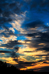 Fototapeta premium Sunset over lake outside Stockholm 