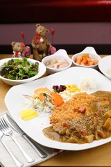 curry tonkatsu. Japanese style cusine.