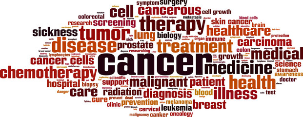Obraz premium Cancer word cloud