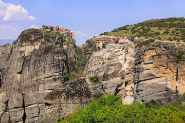 Fototapeta na wymiar Beautiful view on the Holy Monasteries of Meteora.
