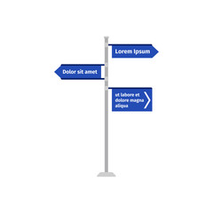 Multiple ways road direction sign