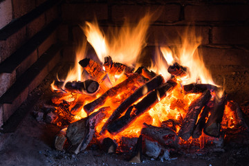 wood fire bbq fire fireplace