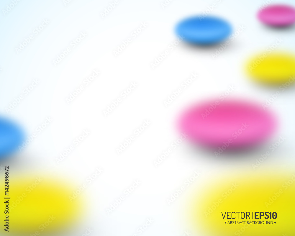 Poster Colorful vector background with place for text and blurred elements