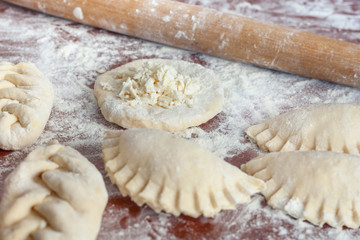 Vareniki - dumplings with cottage and cheese