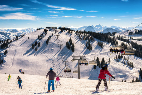 Skier on the mountain
