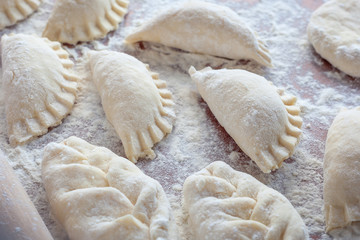 Vareniki - dumplings with cottage and cheese